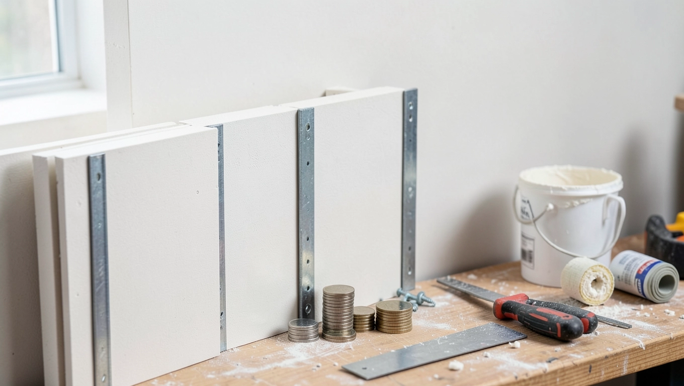 koszt budowy scianki działowej z regipsu