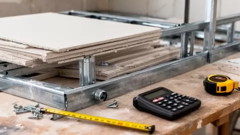 koszt położenia regipsów na stelażu