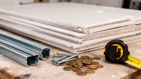 montaż regipsów na suficie cena